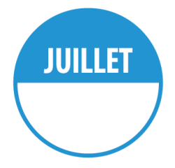 Rouleau de Pastilles d'inventaire "Juillet" - Ø 40 mm - 500 ex