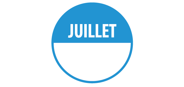 Rouleau de Pastilles d'inventaire "Juillet" - Ø 40 mm - 500 ex
