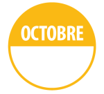 Pastilles d'inventaire "Octobre" Repositionnables - Lot de 500 ex