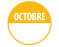 Pastilles d'inventaire "Octobre" Repositionnables - Lot de 500 ex