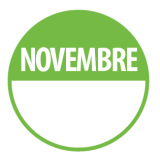Pastilles d'inventaire "Novembre" Repositionnables - Lot de 500 ex