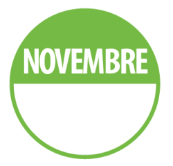 Pastilles d'inventaire "Novembre" Repositionnables - Lot de 500 ex