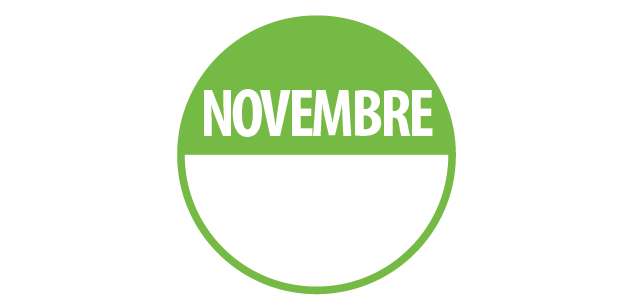 Pastilles d'inventaire "Novembre" Repositionnables - Lot de 500 ex