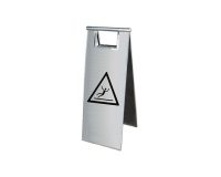 Balise Chevalet - Surface Glissante - W011 - 600x230 mm - Inox