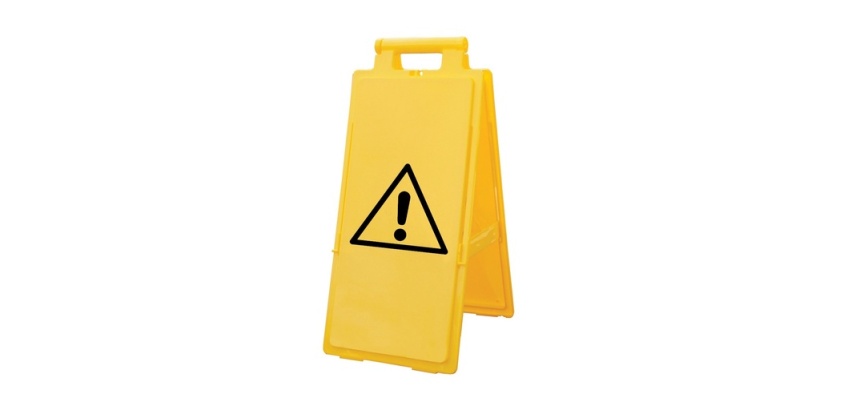Chevalet de signalisation Danger - Jaune haute visibilité - H 60 mm