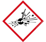 Lot d'étiquettes adhésives GHS01 – Danger Matières explosives – Vinyle