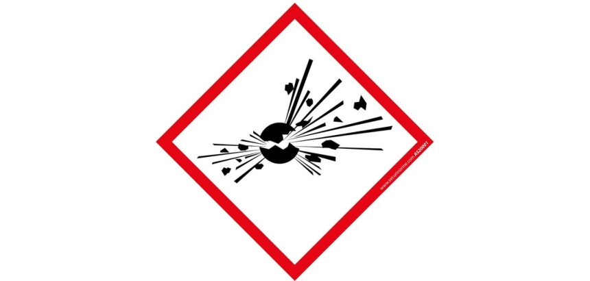 Lot d'étiquettes adhésives GHS01 – Danger Matières explosives – Vinyle
