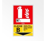 Panneau signalétique Extincteur pour feux de Classe B