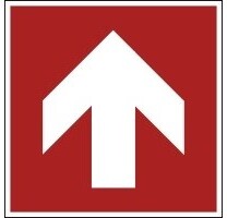 Panneau évacuation Incendie - Flèche directionnelle - Carré