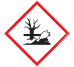Lot d'étiquettes GHS09 - Danger Environnement - Losange - Vinyle 40 x 40 mm