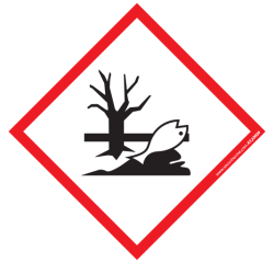 Lot d'étiquettes GHS09 - Danger Environnement - Losange - Vinyle 40 x 40 mm