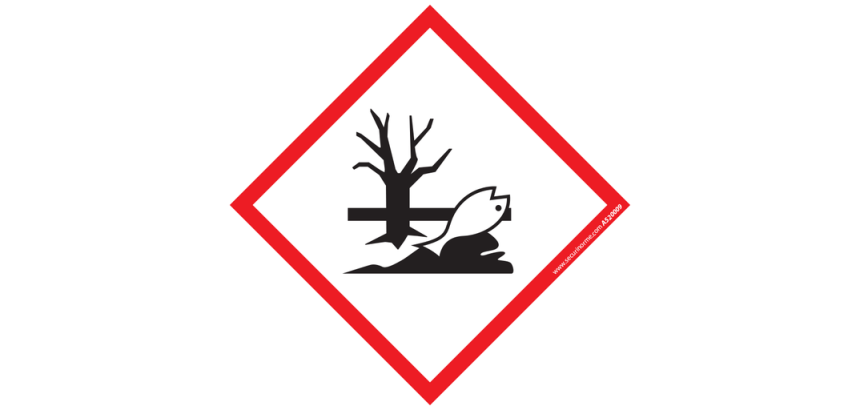 Lot d'étiquettes GHS09 - Danger Environnement - Losange - Vinyle 40 x 40 mm