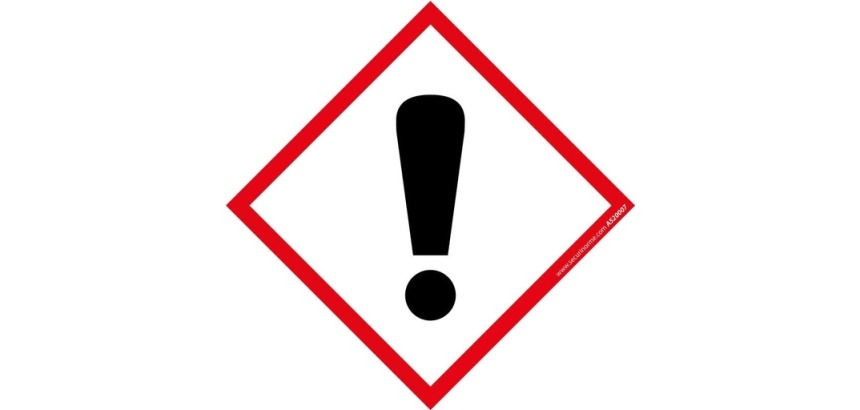 Lot d'étiquettes GHS07 - Danger - Vinyle adhésif 100 x 100 mm