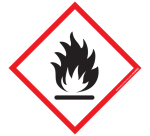 Lot d'étiquettes GHS02 - Matières Inflammables - Vinyle - ISO 7010