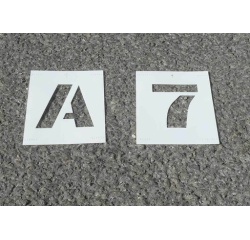 Pochoir - Lettres  Chiffres - Kit complet - PVC souple Hauteur: 25 mm