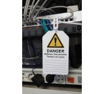 Plaquette d'Inspection Danger - 85 x 145 mm - Polyester
