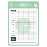 Affiche - Horaires de travail - Format A3 - Papier plastifié