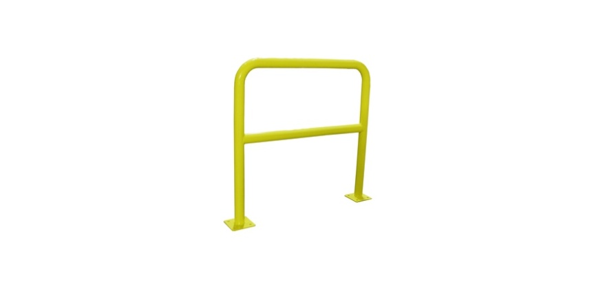 Barrière de protection - Arceau de sécurité en acier - jaune/noir 1000 mm Jaune