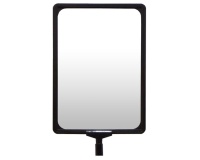 Panneau A4 - Adaptateur Noir/Chromé pour Poteaux à Sangle