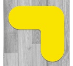 Marquage au sol - Angle adhésif - 180 x 80 mm - Coloris divers Jaune