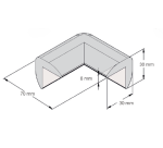 Butoir de Coin - Protection Mousse NBR - Lot de 30x30 mm