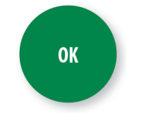 Rouleau d'étiquettes de contrôle "OK" - Ø40 mm - Lot de 500 ex