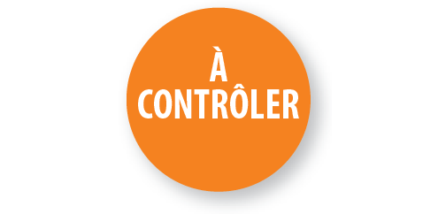 Rouleau de 500 étiquettes de contrôle "À contrôler" - Ø40 mm