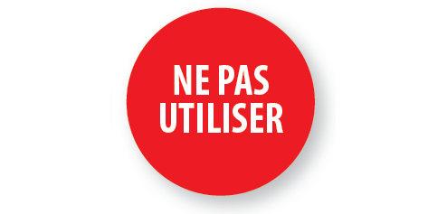Rouleau d'étiquettes d'inspection - "Ne pas utiliser" - 500 ex