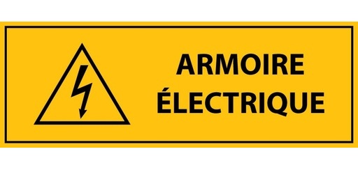 Panneau de signalisation - Pictogramme Armoire électrique 400 x 200 mm