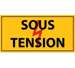 Panneau de danger - Pictogramme Sous tension - PVC - ISO 7010 297 x 105 mm