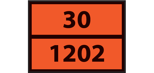 Plaque ADR - Transport Carburant - Orange Rétro-réfléchissant