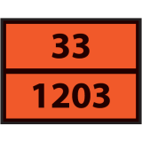 Plaque de Transport ADR - Essence - Code 33/1203 - Orange Plaque magnétique