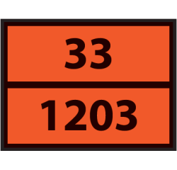 Plaque de Transport ADR - Essence - Code 33/1203 - Orange Plaque magnétique