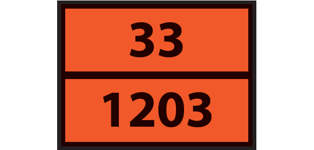Plaque de Transport ADR - Essence - Code 33/1203 - Orange Plaque magnétique