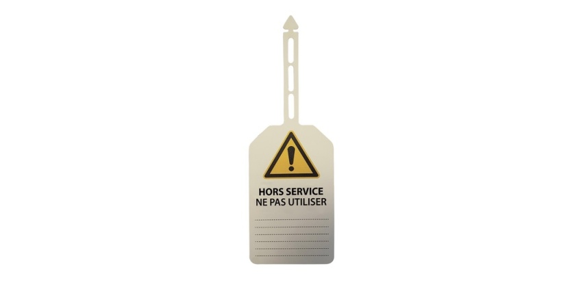 Plaquettes - Hors service ne pas utiliser - 85x145 mm - Polyester