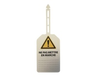 Plaquettes - Danger Ne pas mettre en marche - 85x145mm Polyester