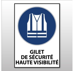 Panneau EPI - Gilet sécurité obligatoire - M015 - ISO 7001