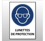 Panneau EPI - Lunettes de protection obligatoires - M004 - ISO 7010 210 x 297 mm (A4) PVC à visser