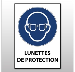 Panneau EPI - Lunettes de protection obligatoires - M004 - ISO 7010
