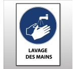 Panneau EPI - Lavage des mains obligatoire - M011 - ISO 7001 210 x 148 mm (A5) Vinyle Souple Autocollant