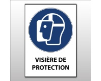 Panneau EPI - Visière de protection obligatoire - M013 - ISO 7001 PVC 2 mm A3