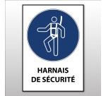 Panneau EPI - Harnais de sécurité Obligatoire - M018 - ISO 7010 210 x 148 mm (A5) Vinyle Souple Autocollant