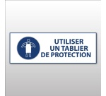 Panneau d'obligation - Porter tablier de protection - M026 297 x 105 mm Vinyle Souple Autocollant