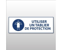Panneau d'obligation - Porter tablier de protection - M026 297 x 105 mm Vinyle Souple Autocollant