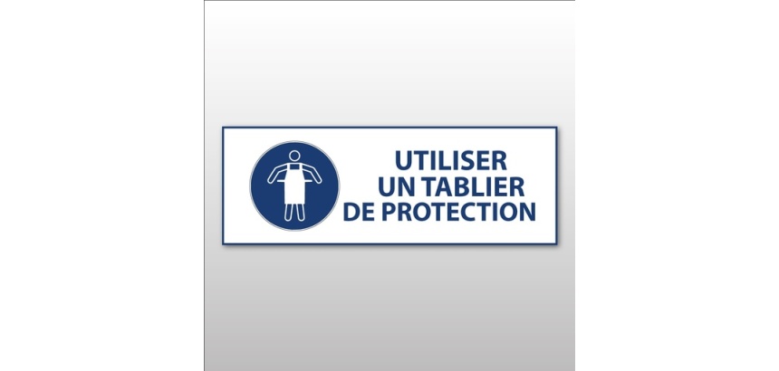 Panneau d'obligation - Porter tablier de protection - M026 297 x 105 mm Vinyle Souple Autocollant