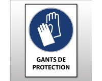 Panneau EPI - Gants de protection obligatoires - M009 - ISO 7001 Vinyle Souple Autocollant A4