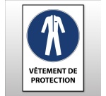 Panneau EPI - Vêtements de protection obligatoires - M010 - ISO 7010 PVC 2 mm A4