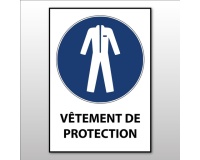 Panneau EPI - Vêtements de protection obligatoires - M010 - ISO 7010 PVC 2 mm A4