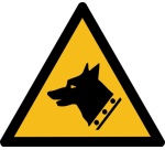 Rouleau de Pictos de Danger - Chien de garde - W013 - ISO 7010