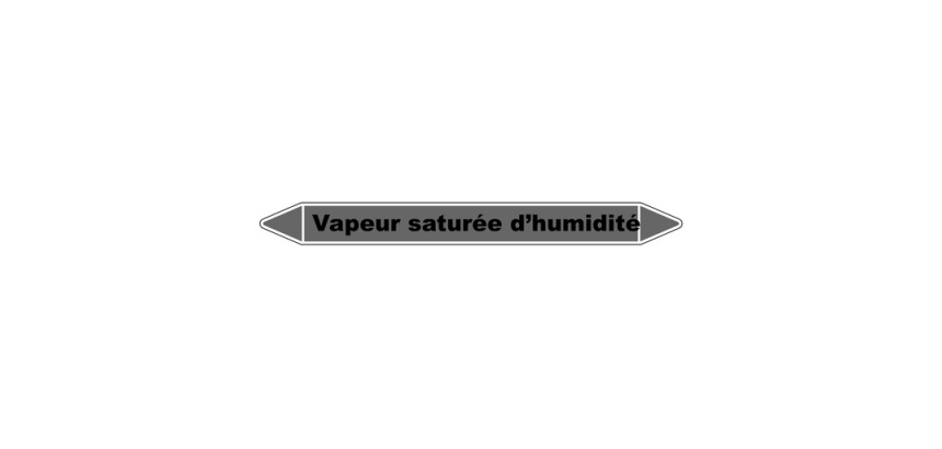 Marqueur Tuyauterie - Vapeur humide - Vinyle Laminé - NFX 08-105